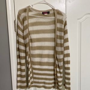 Say what tan stripe cardigan